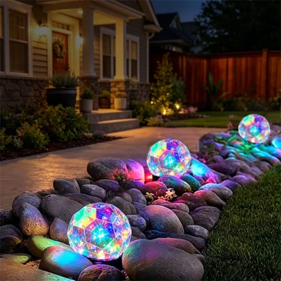1pc Outdoor Solar Garden Decorative Light, 20 LED Semi-Embedded Path Light, IP44 Splash-Proof, Solar-Powered Garden Lawn Light, Terrace Light, Courtyard Light
