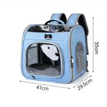 Mochila Transportin para Gatos y Perros Pequenios conVentana Transparente, Transpirable y Segura, AperturaFrontal y Lateral, 41 x 29,5 x 35 cm - Pink - Übersicht 5