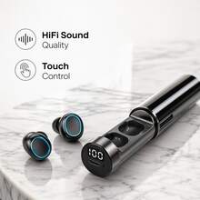Briame Wireless Bluetooth Earbuds With LED Battery Display, Hi-Fi Stereo Sound Quality, Smart Touch Control, Auto Pairing, Built-In Mic, Lightweight In-Ear Design For Sports, Travel And Daily Use, 300mAh Battery - View 6
