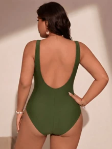 OCENASUN10 Taglie forti Monopezzi - Verde militare - Visualizzare 2