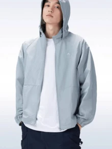 CAMEL CROWN Chaqueta de protección solar para exteriores primavera verano a prueba de viento transpirable con capucha para hombres impermeable abrigo deportivo - Nube y niebla verde - Ver 4