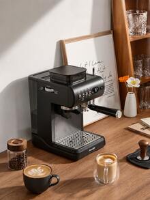 AEOMJK Espresso Machine With Grinder, All-In-One Semi-Automatic Espresso Machine, Built-In Bean Grinder, Milk Frothing Steam Wand, Digital Display, Adjustable Grind Settings, Suitable For Espresso, Latte, Cappuccino, Americano, Home Coffee Machine For Kitchen, Office And Coffee Bar - Multicolor - View 12