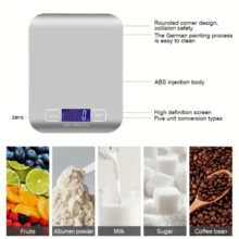 1个厨房秤，重量秤，食物秤，高精度秤，电子咖啡秤，厨房数字秤，烘焙秤 - 小型厨房配件，采用易于清洁的不锈钢材质制成 - 多色 - 查看 3
