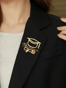 2026届毕业生个性化姓名胸针，优雅不锈钢毕业礼物装饰别针 - 畢業學士帽胸針新款1 - 查看 7