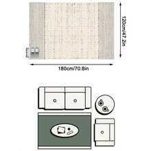 1pc Nordic INS Style Modern Minimalist Geometric Area Rug, Machine Washable Soft Carpet, Rectangular, Short Pile, Machine Made, Suitable For Living Room, Bedroom, Office, Game Room, Study, Indoor/Outdoor Entrance, Home Decor, Christmas, Halloween, Thanksgiving Theme - Multicolor - View 10