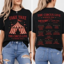 Take That Circus Live Summer 2026 Tour T-Shirt, Concert Tee. - Black - View 1