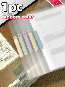 5組透明A4尺寸側開旋轉文件夾，防水防塵，適用於學校文件、辦公文件、美術紙、學校用品，簡約文件夾，履歷夾，大容量辦公用品，桌面收納，文件整理，辦公用品，桌面配件，教師教學用品，返校季，學習用品，貼紙簿，收納，文具，教師教室必需品 - 彩色 - 查看 14