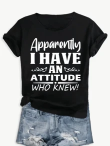A Fun Phrase That Reflects A Confident Personality With A Touch Of Sarcasm And Modern Humor, Perfect For Showing Confidence In Style. A Comfortable, Casual Women's T-Shirt With A Positive Message For Everyday Wear. - 黑色 - View 8