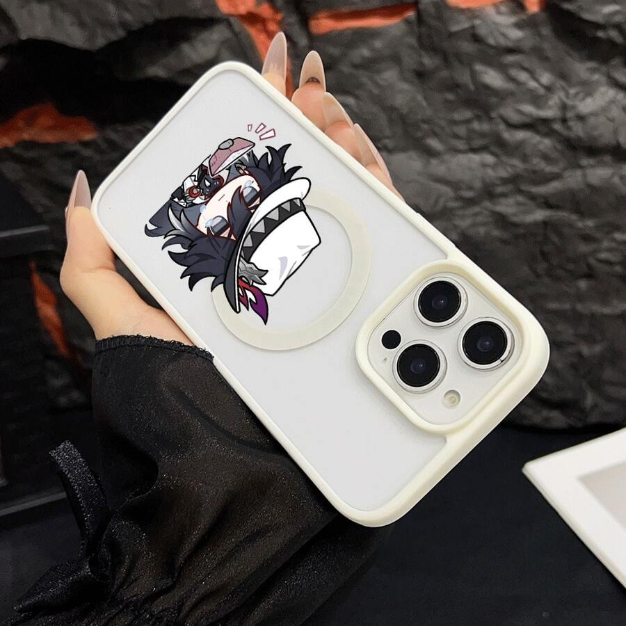 マグネット式黄ばみ防止 | 高級感あふれる2in1アクリルマグネット式スマホケース！スタイリッシュで手触りも良く、実用的な保護機能とマグネット式・耐衝撃設計を融合させた、高級感あふれるケースです。 キャラクター白い帽子黒い髪涙本ケース  11  17e 手机壳  17e 手机壳 家族、恋人、友人、そして子供たちへのプレゼントに最適です。  17e/ 13 pro/17 Pro/15 Plus/17/15 Pro/12 Pro Max/15/16e/16 Pro Max/16 Plus/16 Pro/17 Pro Max/12 Pro/14 Pro Max/11 Pro/13/16/14 Pro/11 Pro Max/15 Pro Max/14 Plus/13 Pro Max/12/14/Apple  Air - ホワイト - チェックする 1