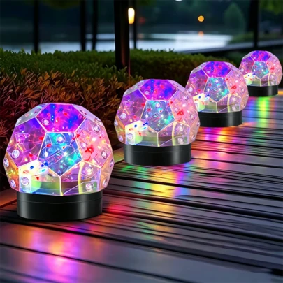 1pc Outdoor Solar Garden Decorative Light, 20 LED Semi-Embedded Path Light, IP44 Splash-Proof, Solar-Powered Garden Lawn Light, Terrace Light, Courtyard Light