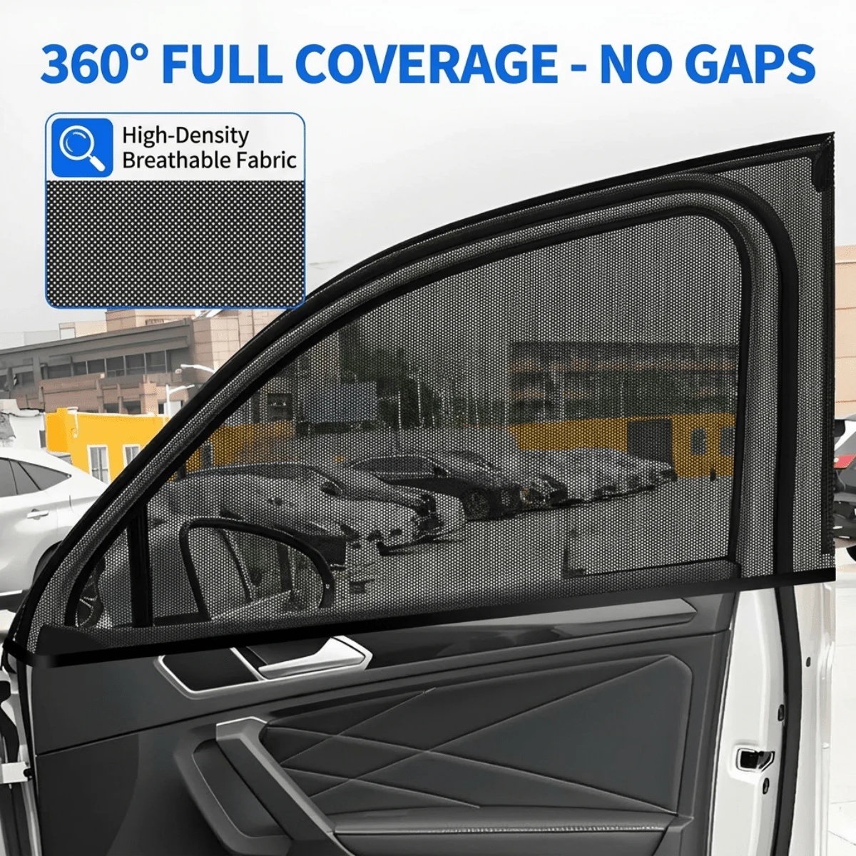 Universal Car Window Curtain Sunshade Anti-Mosquito Mesh Cover Full Coverage - SUV Windshield - View 1