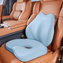 Ergonomic Car Interior Seat Cushion And Lumbar Support Set, High-Density Foam Filling For Softness And Elasticity, Increases Comfort And Visibility, Suitable For Sedans, SUVs And Trucks - A - View 9
