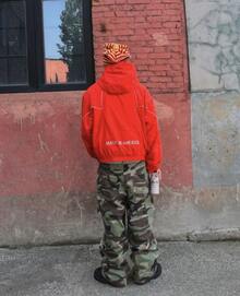 Nahmias X Marty Supreme A24 Classic Warm Up Jacket | Premium Brushed Cotton Twill | Archival Collab Silhouette | Quiet Luxury Streetwear Essential | Elevated Warm-Up Staple - Màu Cam san hô - Xem 4