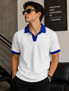 Men's Polo Shirt From Brazil, Short Sleeve. - White - View 1
