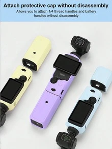 Compatible With DJI Osmo Pocket 3, Silicone Protective Case, Gimbal Protective Cover, Lens Protective Film, Anti-Scratch Protective Cover, Anti-Collision Protective Case, Soft Silicone Protection, Dust-Proof Accessories, Camera Shell Accessories - View 2