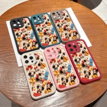 Disney Mickey & Minnie Phone Case, Protective Cover. Compatible With IPhone 17, 16, 15, 14, 13, 12, 11 Pro Series And Galaxy S22, S23, S24, S25 Models, Featuring Mickey And Minnie Mouse In Adorable Plush Toy Designs, With Playful Building Block Accessories On A Cream Background, Perfect For Fans Of The Iconic Duo, Ideal For Birthdays, Holidays, Anniversaries, Graduation Gifts, Or Any Special Occasion. - 粉色 - 查看 6