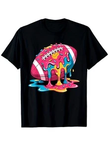 camiseta mujer manga corta cuello redondo 100% algodón regalo - Negro - Ver 2