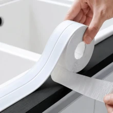 1入 浴室淋浴洗手槽浴缸密封膠帶 PVC 自黏防水防霉牆貼，適用於浴室、洗手槽、浴缸、馬桶、廚房用品、廚房配件、廚房工具、泳池配件、居家裝飾 - 多款式 - 查看 2