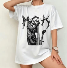 Machine GK Live Performance T-Shirt | Gender-Neutral Oversized Rap Rock Concert Shirt White - White - View 8