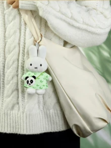 Móc khóa gấu trúc Miffy nhồi bông, thú nhồi bông hình thỏ dễ thương, phụ kiện túi xách, mặt dây chuyền ba lô mềm mại, đồ trang trí xe hơi dễ thương, quà tặng - Nhiều màu - Xem 10