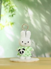 Gantungan Kunci Boneka Plush Miffy Panda Series, Boneka Kelinci Lucu, Aksesori Tas Ransel untuk Wanita dan Anak Perempuan, Barang Dekoratif - MultiWarna - View 6