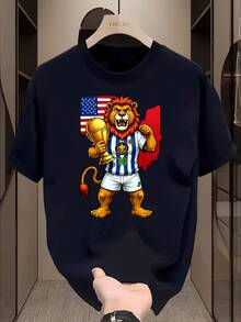Solid Color Print, Unisex Summer Clothing, Casual And Versatile, Quick-Drying For Sports, Breathable Pure Cotton Short-Sleeve T-Shirt, Slim Fit, Loose Top, Anniversary Gift, Birthday Gift. - 黑色 - 查看 1