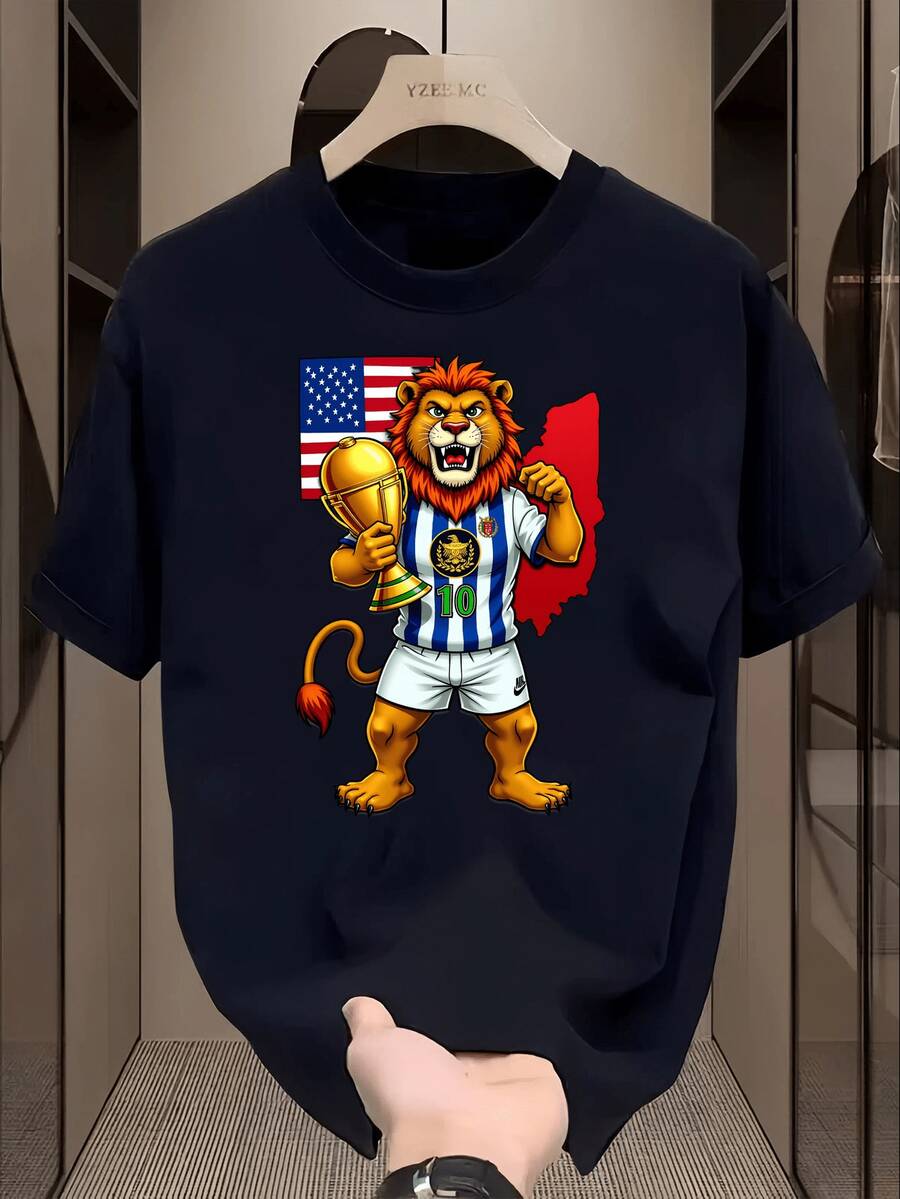Solid Color Print, Unisex Summer Clothing, Casual And Versatile, Quick-Drying For Sports, Breathable Pure Cotton Short-Sleeve T-Shirt, Slim Fit, Loose Top, Anniversary Gift, Birthday Gift. - 黑色 - 查看 1