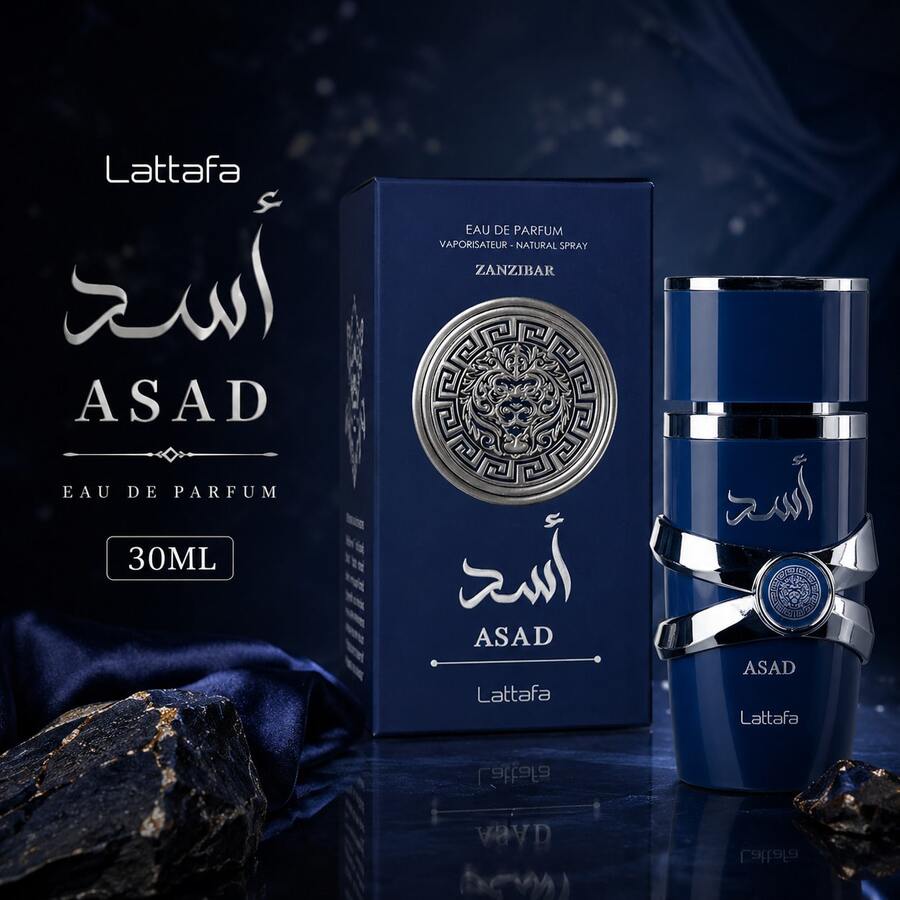 Nước hoa Lattafa Asad Zanzibar Blue 30ml, thích hợp làm quà tặng dịp lễ, Ngày của Mẹ, Sinh nhật. - Fougere - Xem 1