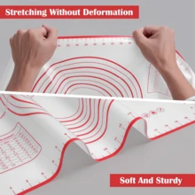 Thick Striped Dough Rolling Mat, Non-Slip Baking Mat, Pastry Making Mat, Rolling Pin Mat, Dough Mat, Countertop Protection Mat, Easy To Store And Clean, Size 40*60cm/15.8*23.7in, 3 Colors Available, Material, Essential Kitchen Baking Tool, Non-Stick, Non-Slip, - Multicolor - View 8