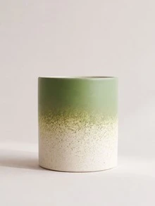 1个现代绿色渐变花盆，北欧简约室内/室外花盆，适合种植蔓绿绒、多肉植物、香草，可作装饰性庭院/阳台/客厅花盆，现代家居及花园装饰 - 直筒花盆 - 查看 9