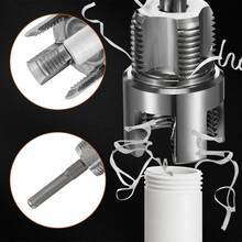14 piezas Juego de herramientas para roscar tubos de gran resistencia - 1/2", 3/4", 1" + 4 piezas Herramientas de roscado interno/externo, compatible con taladro eléctrico para roscado de tubos de PVC/plástico, adecuado para instalación de tuberías DIY y profesional (compatible con tubos de PVC, PPR, MPP) - Modelo estándar - Ver 8