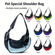 Breathable Mesh Pet Carrier Backpack, Adjustable Strap For Small Dogs & Cats, Suitable For Outdoor Walking, Shopping, And Medical Visits - Multicolor - View 5