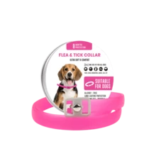 Plant-Based Essential Oil Pet Collar, Adjustable Waterproof Silicone Collar For Dogs & Cats, Daily Outdoor Wear, Pink - Pink - View 10