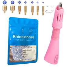 cgelaero Rhinestone Decoration Set, Includes Crystal Rhinestones, Hot-Fix Rhinestone Applicator, Hot-Fix Rhinestone Embedding Tools, Hot-Fix Rhinestone Applicator Gun, Suitable For Clothing, Fabric, Hats, Jeans, Etc. - Multicolor - View 9