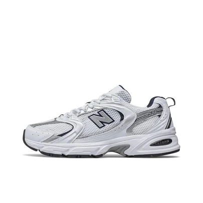  New Balance NB 530 Single-Layer Spring Classic Retro Low-Top Casual Urban Commuting Running Shoes, Unisex, White/Silver