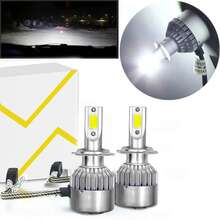 2入 CANBUS H7 LED 車頭燈 300W 無錯誤提示 6500K H1 H3 H4 H11 9005 HB3 9006 HB4 汽車大燈燈泡 12V-24V - C6 - 查看 7