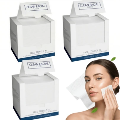 200/150/100/50 Count Disposable Face Towels, Extra Thick Soft Dry Wipes, Gentle Facial  Towels For Sensitive Skin, Makeup Remover & Travel Essentials