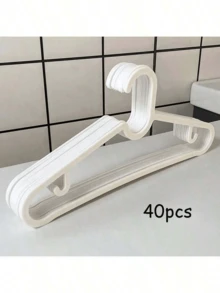 20pcs Non-Slip Ultra-Thin Plastic Hangers, Multi-Functional Fashionable Black & White Design Clothes Drying Rack, Maximize Closet Space, High Load-Bearing, Suitable For Laundry Room, Applicable For Adult Coats, Suits, Shirts, Dresses - Multicolor - View 17