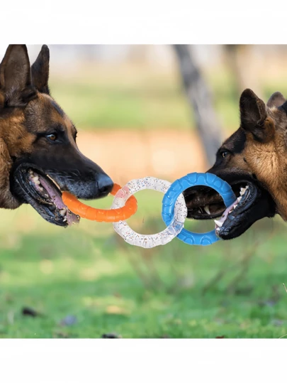 3-Ring Pet Dog Chew Toy, High-Quality Durable Teeth Cleaning Bite Resistant Toy For Dog Self-Play