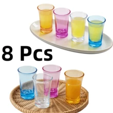 Bộ 8/4 ly rượu acrylic trong suốt nhiều màu sắc, bao gồm tím, vàng, xanh dương, trong suốt - ly uống whisky & tequila 1oz, ly đáy dày không vỡ, có thể tái sử dụng, thích hợp cho vodka, rượu mạnh, cocktail, thậm chí cả espresso, thích hợp cho tiệc tùng, đám cưới, sinh nhật, tân gia, nghỉ hưu, kỷ niệm, lễ hội, các sự kiện ngày lễ. - Xem 14