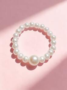 2 chiếc vòng cổ ngọc trai co giãn hình vẹt, chim sẻ vằn và chuột hamster. - trắng - Xem 5
