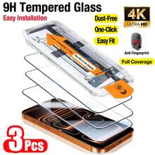 3pcs High Definition Tempered Glass Screen Protector, Dust-Free Installation, Compatible With IPhone 17 Pro Max/16 Pro Max/17/15 Pro/17 Air/16/15/14/13/12/11/16E/Plus/X/XR/XS Max, Full Coverage 9H Hardness, Ultra-Clear Anti-Scratch, Easy Installation, Phone Accessories - Black - View 13