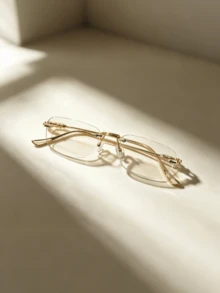 Kính mắt nữ kiểu retro cá tính, không gọng, phù hợp cho công sở, đi làm hàng ngày, cũng thích hợp cho các bữa tiệc, sử dụng hàng ngày và làm quà tặng. - Trong sáng - Xem 4