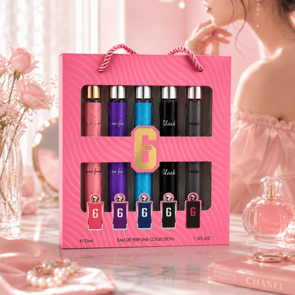 Afnan 6 AM Unisex Perfume Gift Set, 35ml X 5 Eau De Parfum – Long-Lasting Mini Perfumes, Elegant Gift Set