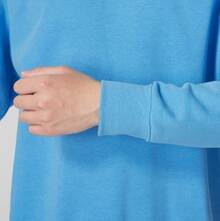 Áo sweatshirt cổ tròn dáng rộng đơn giản Nike SS24 với logo thêu, dành cho nam, màu xanh dương. - Màu xanh lam - Xem 5