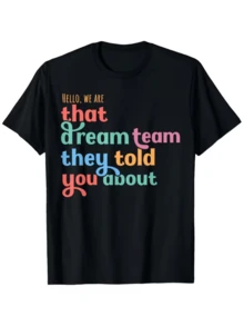 Colorful Phrase Celebrating The Union Of An Extraordinary Group Full Of Positive Energy And Collaborative Spirit, Reminding Us Of The Power Of Teamwork. A Modern, Comfortable, Casual Women's T-Shirt For Everyday Wear. - 黑色 - 查看 1