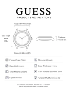 Guess Men's Tonneau Chronograph Watch Transparent Case Clear Silicone Strap Red Multifunctional Dial Sporty Statement Wristwatch Streetwear Fashion Timepiece For Music Festival Party Daily Street Outfit Ideal Gift For Boyfriend Husband Brother Birthday Anniversary Holiday - 紅色 - 查看 5