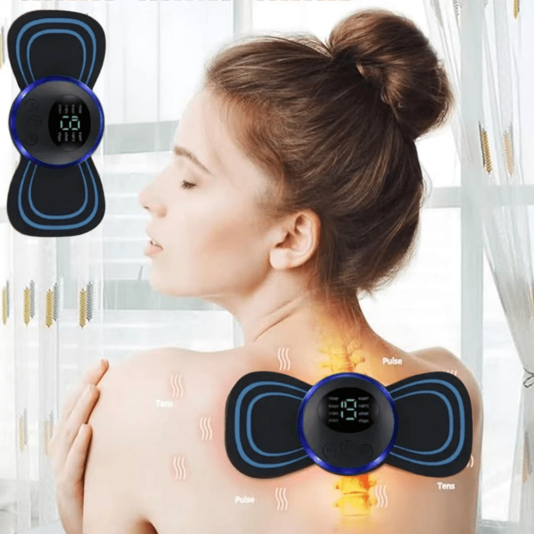 Mini Massager With Remote Control,Electronic Pulse Device Suitable For Back, Neck And Arms - Multicolor - View 1