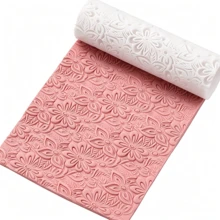 1 pieza Rodillo de textura de arcilla polimérica con diseño, herramienta de rodillo para hacer aretes de arcilla polimérica - Ideal para crear láminas de textura de arcilla polimérica - GL268 - Ver 1
