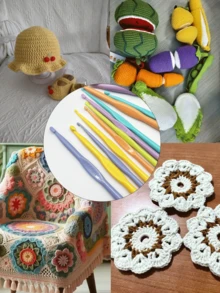 12pcs Candy Color Plastic Crochet Hook Set, 2.0-10.0mm Smooth Plastic Crochet Needles, Women's DIY Home Decor Handmade Craft Tools, Suitable For DIY Doll Clothes And Home Decor - Crochet Hook - View 9